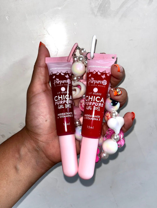 LIP GLOSS CHICA PURPURE – GIRL BOSS + LLAVERO