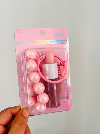 LLAVERO DUO NUDE + GLOSS HIDRATANTE BLOOMSHELL